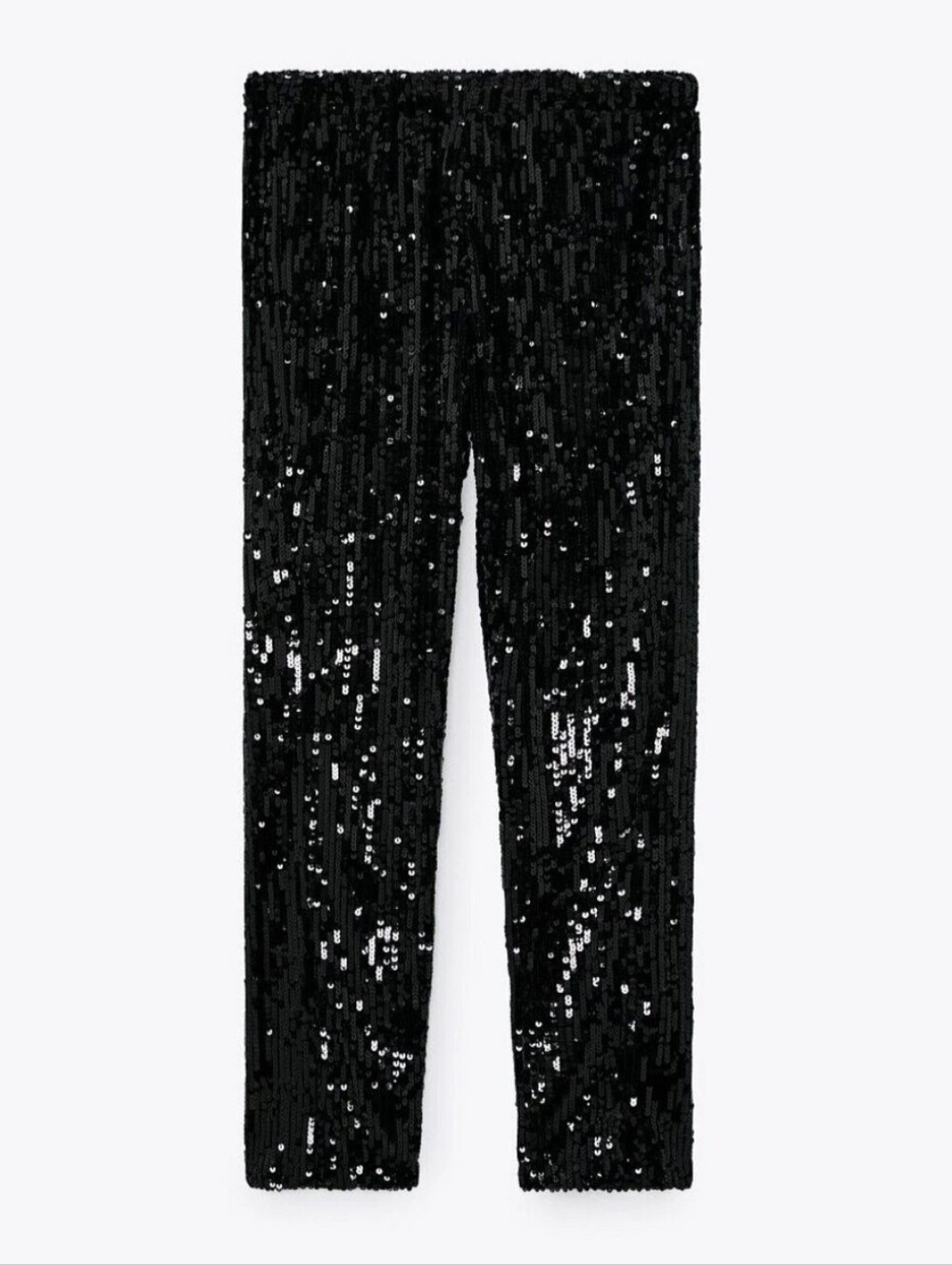 Zara Black Sequin Trouser Pants Size-Medium